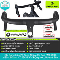 Ghi Đông Liền Pô Tăng Nhôm Xe Đạp FMFXTRA 420 x 90mm - Thiết Kế Khí Động Học, Nhẹ và Bền