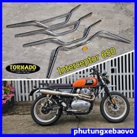 Ghi đông Royal Enfield 650, interceptor 650, RE650, chất liệu inox, thương hiệu TORNADO (22MM)