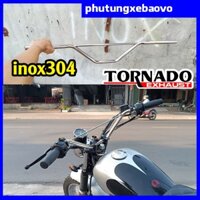 ghi đông tracker, ghi đông scrambler,ghi đông cafe,.... inox304 (dùng cho ghi đông phi 22mm)