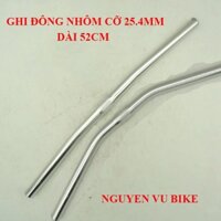 Ghi đông xe đạp nhôm màu bạc siêu bền