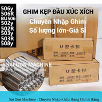 Ghim buộc đầu xúc xích, ghim bấm đầu xúc xích, Ghim chữ U kẹp đầu bưởi da xanh