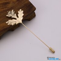 Ghim Cài Áo vest Nam Nữ - Trâm Cài Áo hình chiếc lá QT2059 - VÀNG
