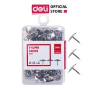 Ghim Cài Đóng Túi 3, 10Mm Deli, Bạc - 2 Hộp E0022