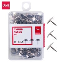 Ghim Cài Đóng Túi 3, 10Mm Deli, Bạc - 2 Hộp E0022