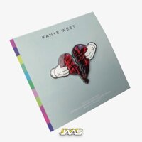 Ghim cài Kaws x Kanye West Heart - Pin Kaws