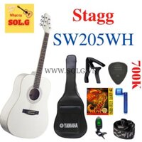 Ghita Acoustic Stagg SW205-WH + Bộ phụ kiện -  Bỉ -