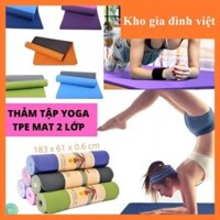[GHN] Thảm Tập Yoga TPE Cao Cấp 2 Lớp 6mm - Thảm Tập Tại Nhà- THẢM TẬP YOGA