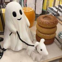 Ghost Walking Dog Statue Halloween Ghost Walking Dog Statue Halloween Creative Ghost Walking His Ghost Dog Desk Decoration