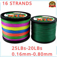 GHOTDA X16 Dây câu bện PE nhiều màu 300M 25-200LB Dây câu đa sợi cho câu cá chép cá vược 11.3Kg-91Kg ném mượt mà