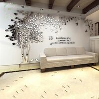 [Gi] DIY Cây Lớn Miếng Dán Giấy Dán Tường Gương Acrylic Dán Tường Cho Phòng Khách Tivi Nền Tường Trang Trí Nhà Cửa Bức Tranh Tường Nghệ Thuật VN