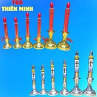 Giá 1 Cặp-Đèn Cầy Led Điện Thiên Chúa Và Thờ Phật Tặng Kèm Bóng