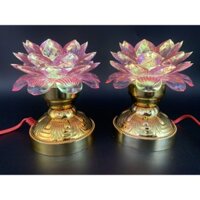 GIÁ 1 CẶP  SEN 1 Cặp hoa sen trang trí tủ thờ, thờ phật, thờ gia tiên, thờ quan âm