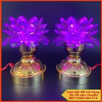 [Giá 1 cặp_S1] Đèn hoa sen thờ cúng, đài sen trang trí tủ thờ, thờ quan âm, thờ bàn thần tài.