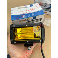 [GIÁ 1 CHIẾC] đèn trợ sáng ô tô Runlai 24 mắt. Led gù ngắn điện 12v và 24v dùng chung