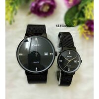 [GIÁ 1 ĐÔI ]Đồng hồ cặp đôi nam nữ dây thép lụa Halei trẻ trung sang trọng đầy lịch lãm