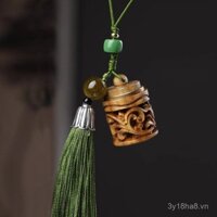 Giá bán buôn đá phát sáng gỗ đàn hương xanh Argentina túi hương rỗng mặt dây chuyền hoa sen bầu trang trí gỗ đàn hương