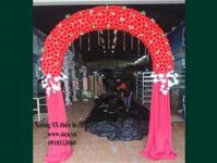 Giá bán cổng hoa cưới , hoa hồng màu đỏ - Mã: CH-0279