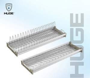 Giá bát cố định 2 tầng Huge inox nan 304 mờ  H-BD1580S