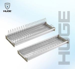 Giá bát cố định 2 tầng Huge inox nan 304 mờ  H-BD1590S