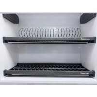 Giá bát đĩa cố định inox 304 Nan Oval, Kệ úp chén dĩa 2 tầng inox 304 Nan Oval CHÍNH HÃNG GEMANIVN