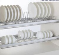 Giá bát đĩa cố định Tundo NVIPCT8117 inox 304 bộ 2 tầng Boss  - R865C650S280 mm