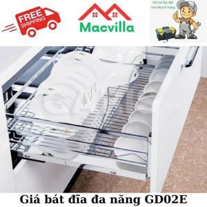 Giá bát đĩa đa năng cánh mở hoặc kéo Garis GD02E