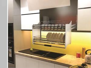 Giá bát đĩa di động inox 304 mờ Huge H-BD139D