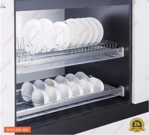 Giá bát đĩa hai tầng cố định cho tủ bếp trên Garis BH04.600