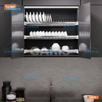 Giá bát đĩa inox 3 tầng cho tủ trên Garis GB07.80E