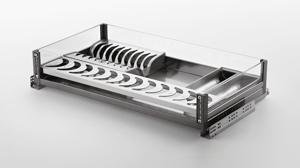 Giá bát đĩa inox hộp vách kính Cariny CK-26B/600