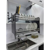 Giá bát đĩa nâng hạ inox 304 Kệ úp chén nâng hạ lắp tủ bếp trên inox 304 THƯƠNG HIỆU GEMANIVN