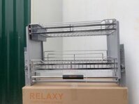 GIÁ BÁT NÂNG HẠ DI ĐỘNG CAO CẤP INOX304 RELAXY CÓ ỐNG ĐỂ ĐŨA