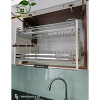 Giá bát nâng hạ inox 304 EVI190 thương hiệu Eurogold, kệ để bát đĩa di động KT90cm nâng hạ nhẹ nhàng