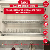 Giá Bát Tủ Bếp Trên Khung Nhôm, Kệ Chén Cố Định Cao Cấp INOX Không Gỉ 304 - Bảo Hành Vĩnh Viễn - Có Thợ Lắp