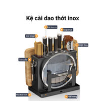Giá Cài Dao, Đựng Đũa, Thớt ,Úp Vung Nồi Đa Năng INOX 304 Cao Cấp Không Gỉ Thế Hệ Mới - VC12