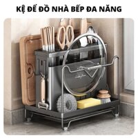 Giá Cài Dao, Đựng Đũa, Thớt ,Úp Vung Nồi Đa Năng Cao Cấp Hợp Kim Carbon Không Gỉ Thế Hệ Mới