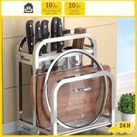Giá Cài Dao Inox Đa Năng Kệ Bếp Đựng Đồ Không Gỉ Tiện Ích Thông Minh