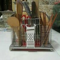 giá cài dao thớt có ống đũa và khay hứng nước
