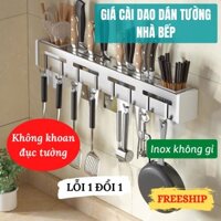 Gía Cài Dao Treo Đồ Nhà Bếp Dán Tường Inox Không Gỉ Cao Cấp Shop Gia Dụng HOÀI AN