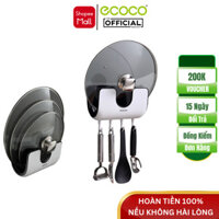 Giá Cài Nắp Vung Nồi ECOCO, Kệ Treo Thớt, Đồ Nhà Bếp Dán Tường Cao Cấp Chất Liệu Nhựa ABS