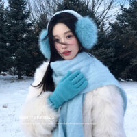 Giả Cáo Bịt Tai Nữ Mùa Đông Dễ Thương Lông Thú Bảo Vệ Tai Ấm Hơn Học Sinh Đi Xe Đạp Bảo Vệ Lạnh Bịt Tai Lớn