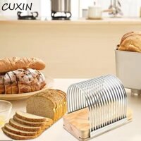 Giá cắt lát khoai tây CUXIN, Máy thái lát bánh mì có thể tháo rời bằng tay, Tiện ích nhà bếp Thép không gỉ có đinh cố định Đế gỗ chống trượt Máy thái cà chua rau củ