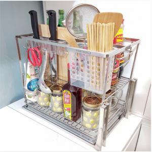 Giá chai lọ dao thớt inox 304 KIASO đa năng KG013