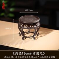 Giá Chậu Hoa Đế Chậu Hoa Màu Gỗ Mun Giá Chậu Hoa Phòng Khách Bình Hoa Đá Lư Hương Hình Tròn Bể Cá Bể Nước Giá Nhựa