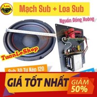 GIÁ COMBO GỒM 1 MẠCH SUB 2 SÒ SA KEN 22x28 NGUỒN ĐỒNG VUÔNG VÀ 1 CỦ LOA SUB 30 TỪ KÉP 120-120 COI 51