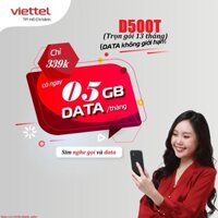 giá cực rẻ sim 4G viettel D500T