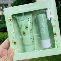 【giá cực rẻ】☁Shijing Avocado Strawberry Peach Hand Cream + Lip Balm Dưỡng ẩm Chống rạn Bộ mini