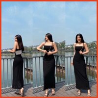 [GIÁ CỰC SỐC] Đầm Body 2 Dây Cọng Bún Trơn Dày Mịn Đẹp