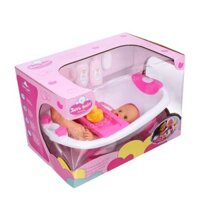 [Giá cực sốc] - Đồ chơi  Baby doll - búp bê em bé và chậu tắm cỡ lớn