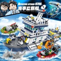 [Giá cực sốc] - Đồ chơi lego cảnh sát tàu tuần dương cỡ lớn